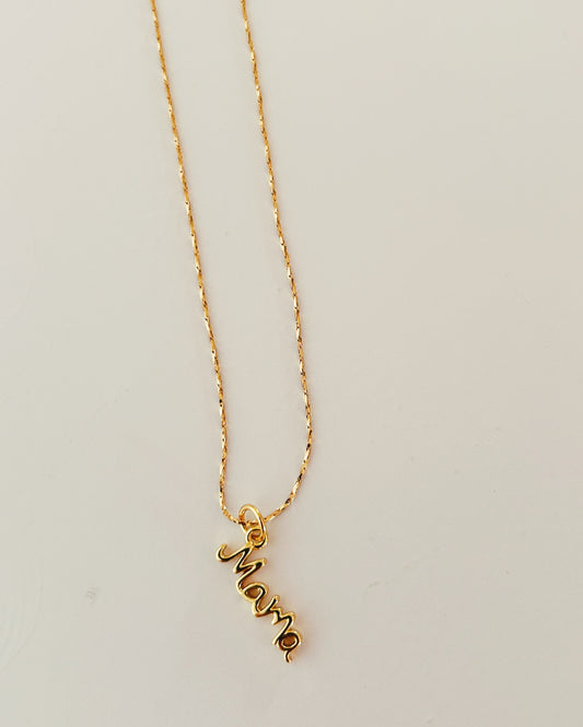 Mama Gold Filled Necklace 18” Chain