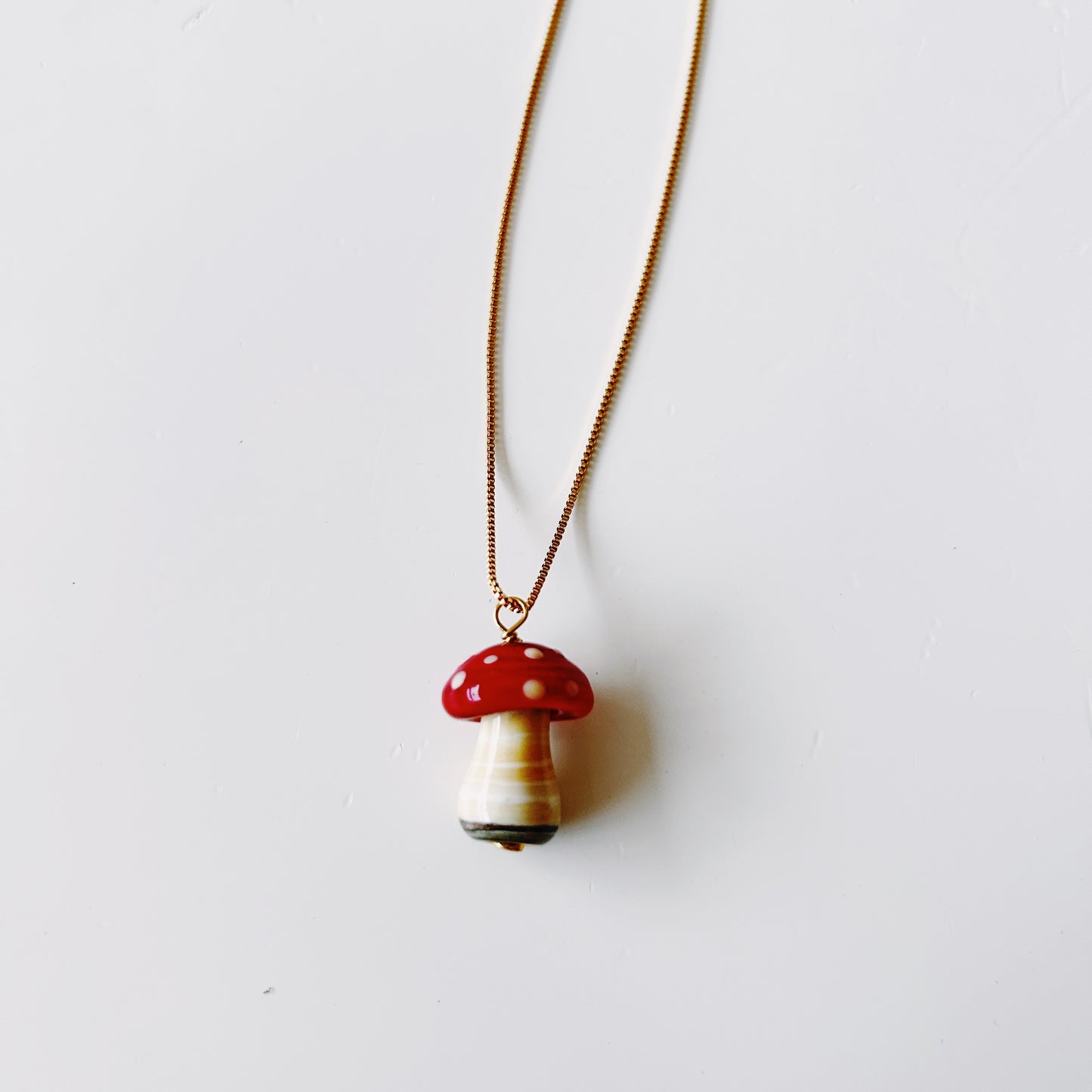 Mushroom Glass Necklace