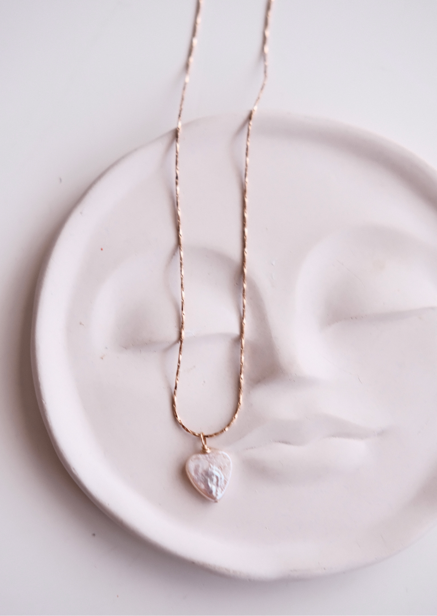 Willa Heart Mother Pearl Necklace